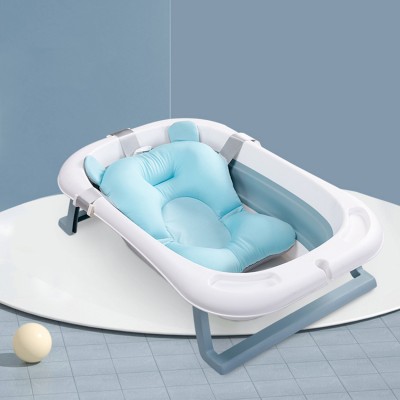 Support-Mat Bathtub-Seat Soft-Pillow Shower Foldable Safety Non-Slip Foldable Baby Bathtub Set